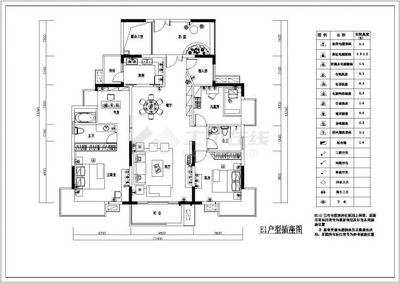 某户型样板房装饰工程设计cad全套施工图